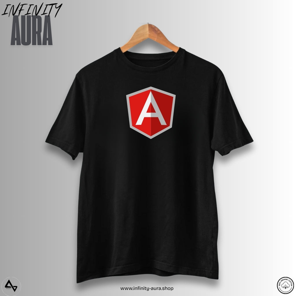 Angular Js–Unisex Half Sleeve T-Shirt for Programmers & Developers| Infinity Aura