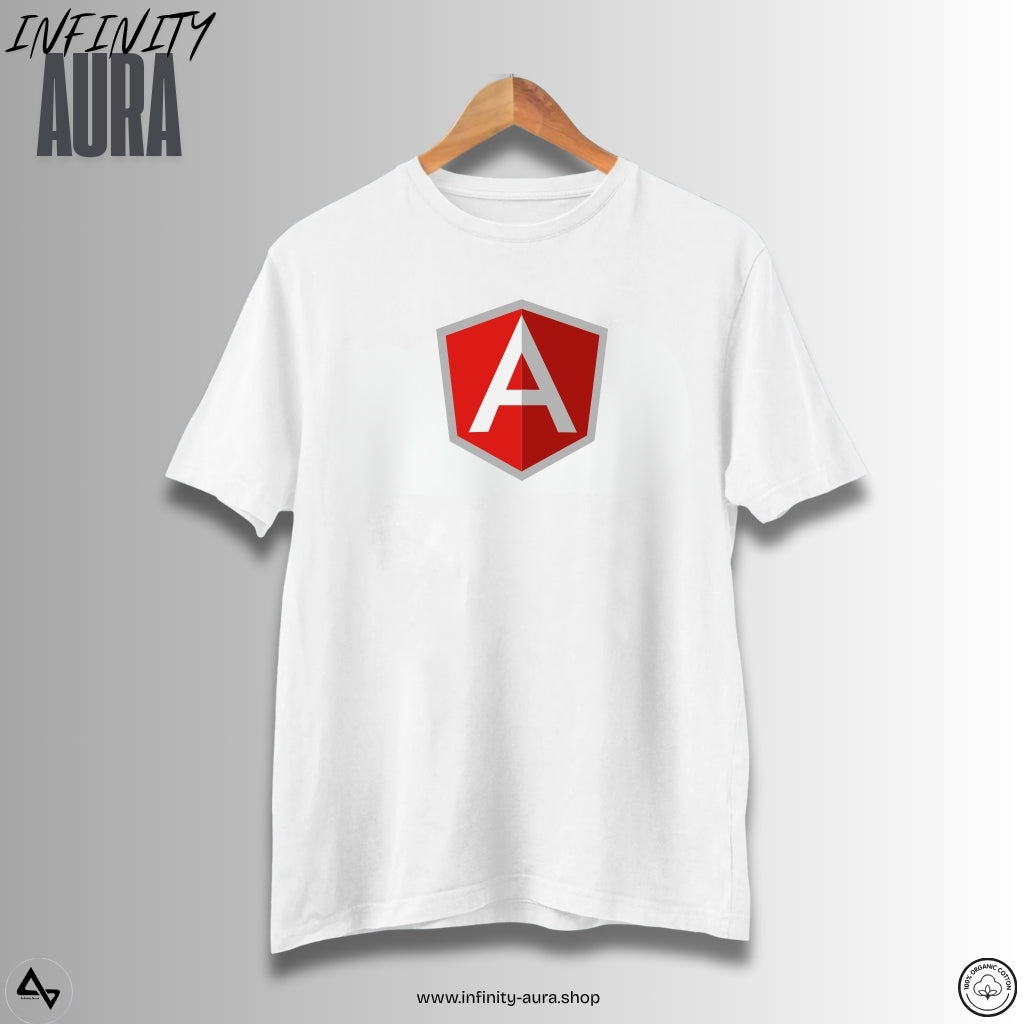 Angular Js–Unisex Half Sleeve T-Shirt for Programmers & Developers| Infinity Aura