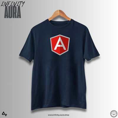 Angular Js–Unisex Half Sleeve T-Shirt for Programmers & Developers| Infinity Aura