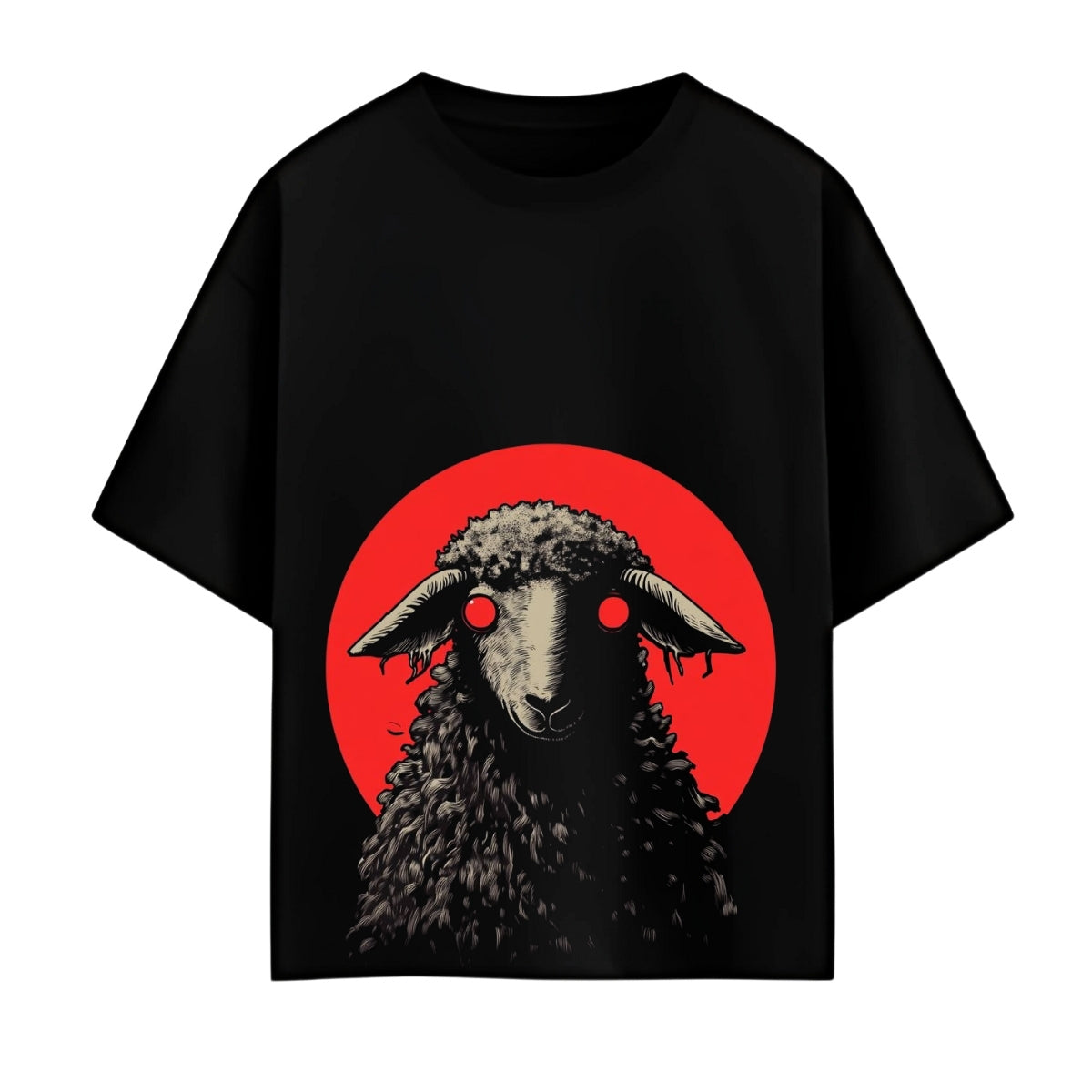 The Demon Sheep - Unisex Oversized Graphic Tee