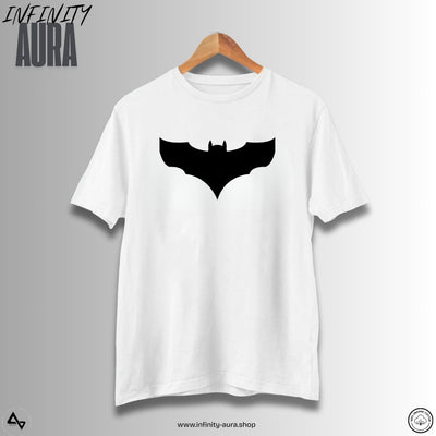 Dark Vigilante – Minimal Batman-Inspired Logo T-Shirt | Classic Tee for Superhero Fans
