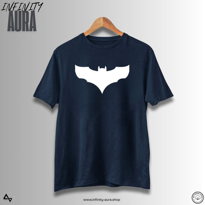 Dark Vigilante – Minimal Batman-Inspired Logo T-Shirt | Classic Tee for Superhero Fans