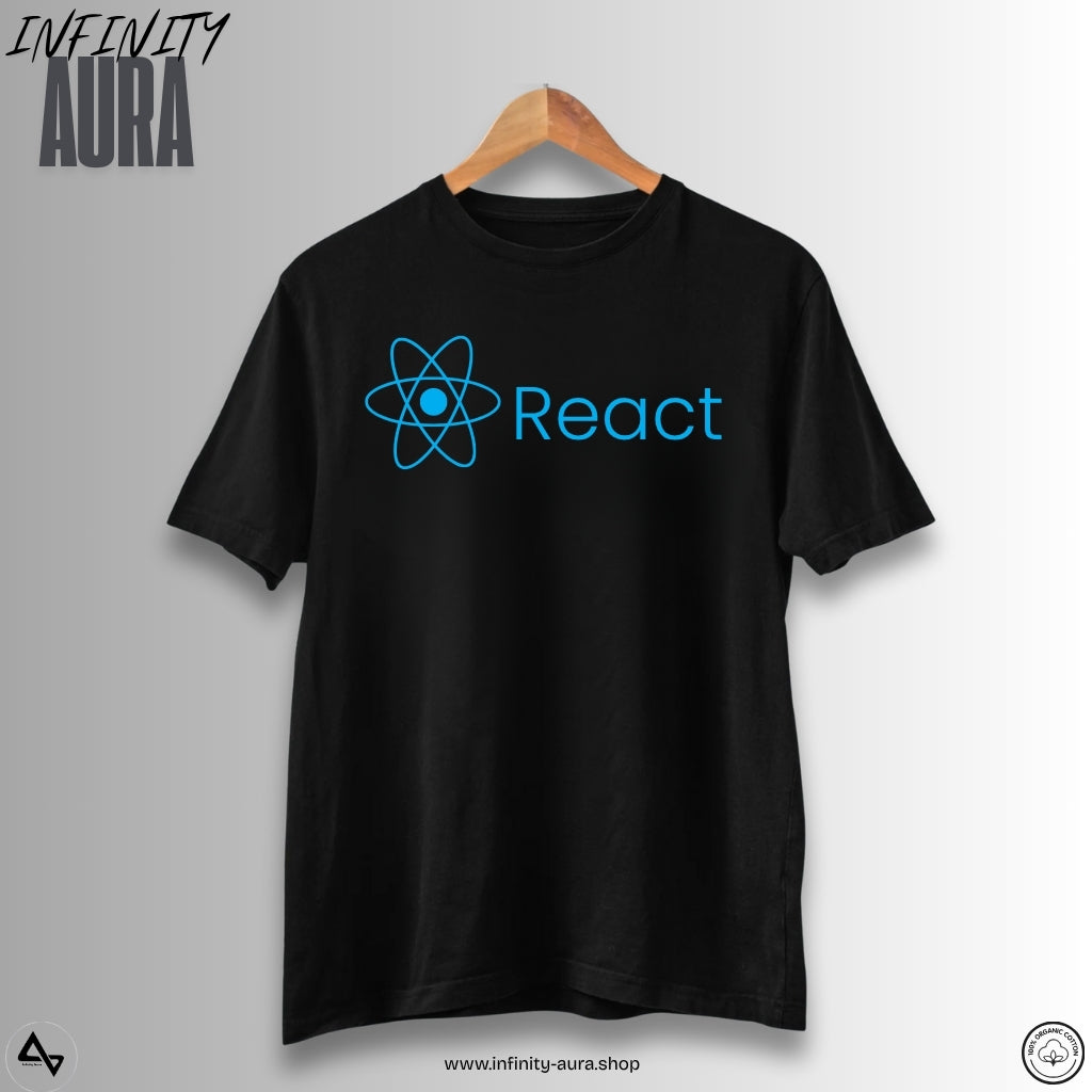 React JS Developer T-Shirt | Unisex Half Sleeve Tee for Programmers & Coders | JavaScript Framework Swag