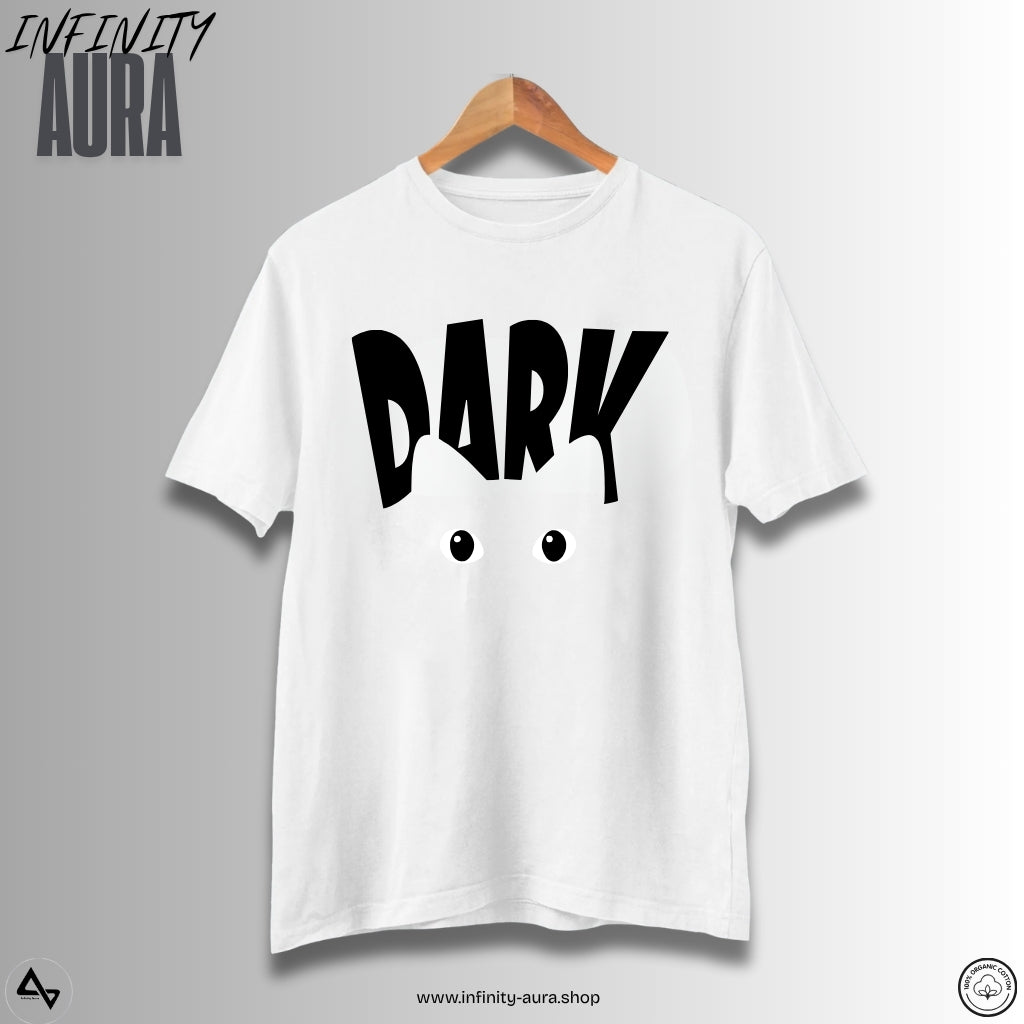 Mysterious Dark Cat - Unisex Half Sleeve  Graphic Tee