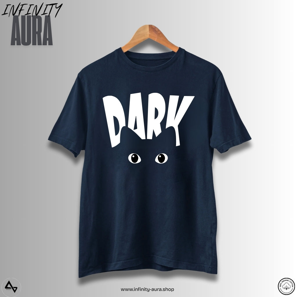Mysterious Dark Cat - Unisex Half Sleeve  Graphic Tee