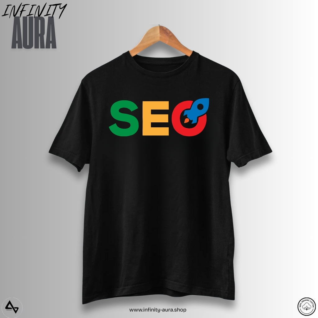 Seo–Unisex Half Sleeve T-Shirt for Programmers & Developers | Infinity Aura