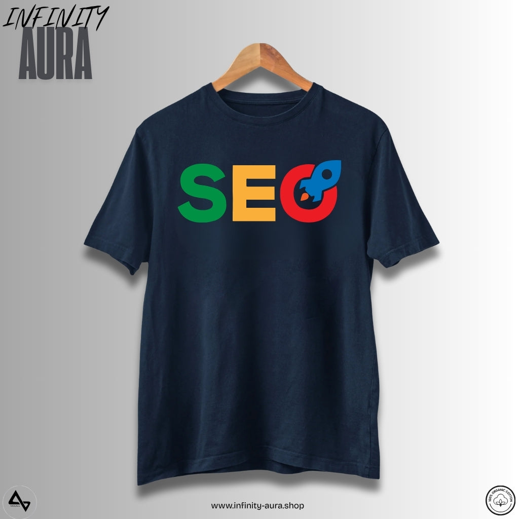 Seo–Unisex Half Sleeve T-Shirt for Programmers & Developers | Infinity Aura