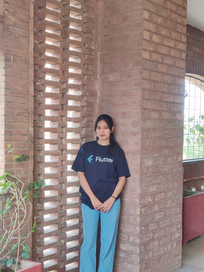 Flutter–Unisex T-Shirt – Half Sleeve Mobile Developer Tee for Programmers & Coders