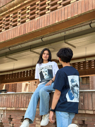 INSOMNIA Paradise Streetwear T-Shirt | Bold Graphic Mask Print | Unisex Cotton Tee for Urban Fashion