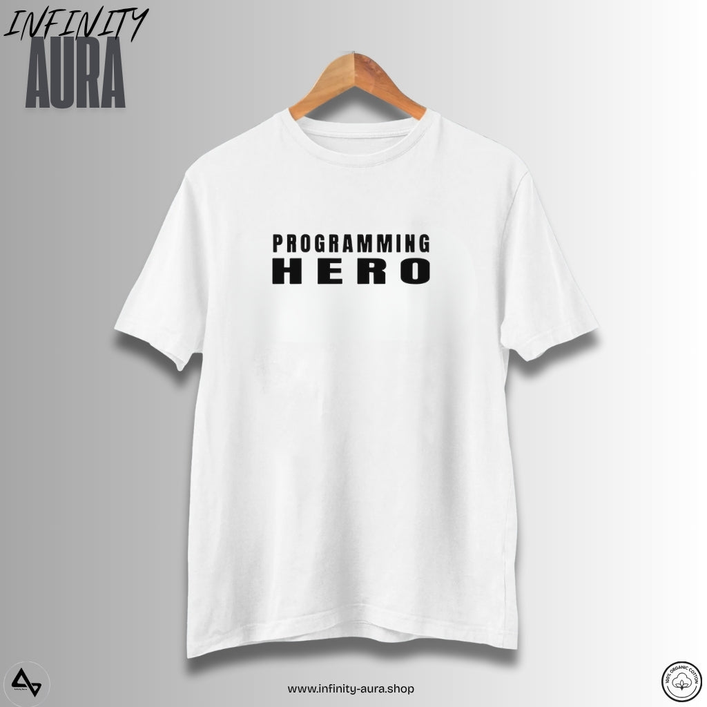 Programming Hero–Unisex Half Sleeve T-Shirt for Programmers & Developers